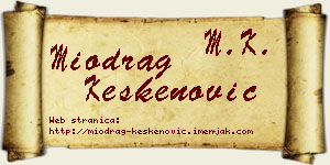 Miodrag Keskenović vizit kartica